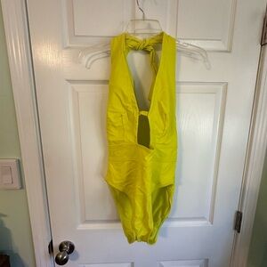Chartreuse One-Piece Swimsuit